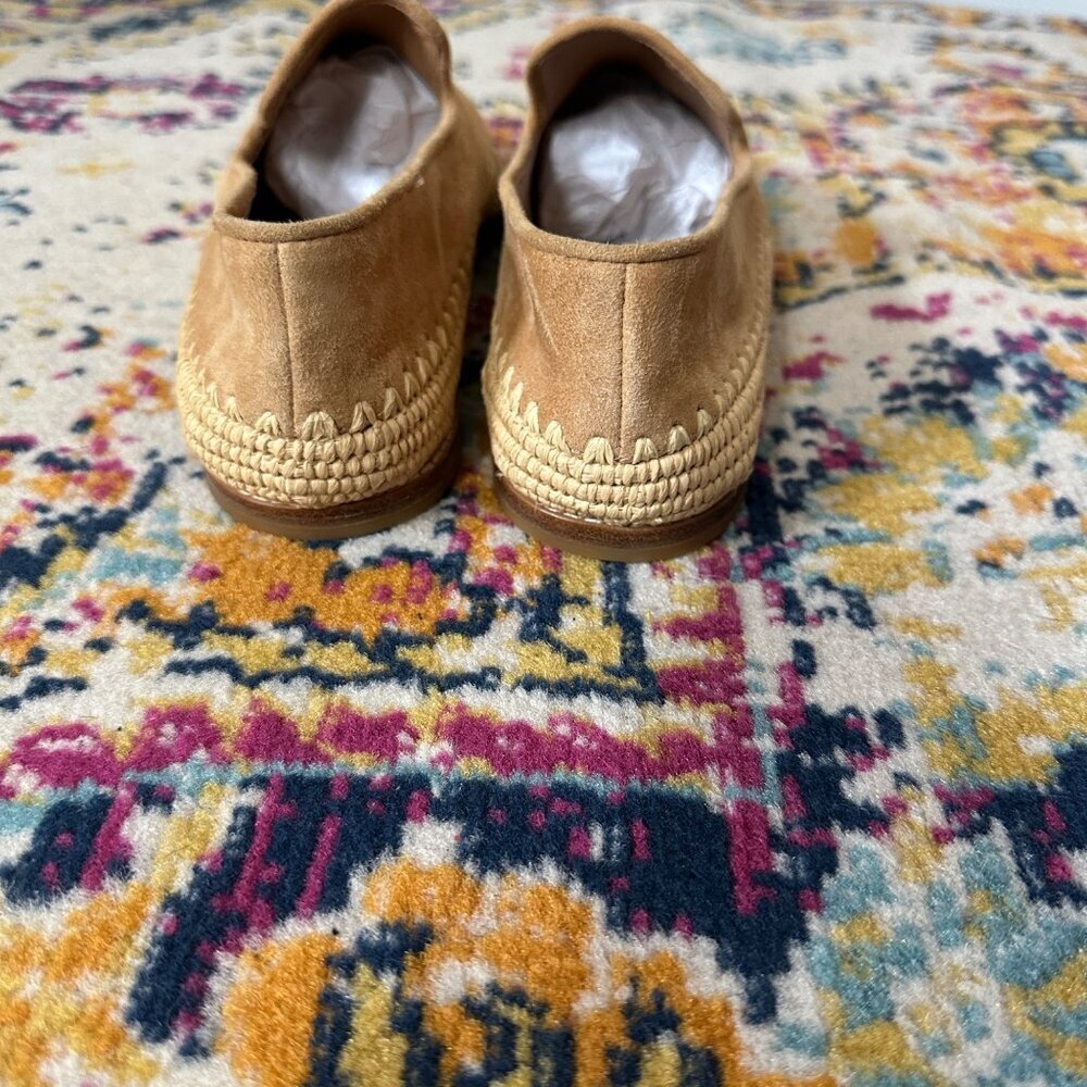 Vince Jalen Suede Leather Espadrille Loafers Womens Size 9M Roasted Cashew Boho - Picture 7 of 11